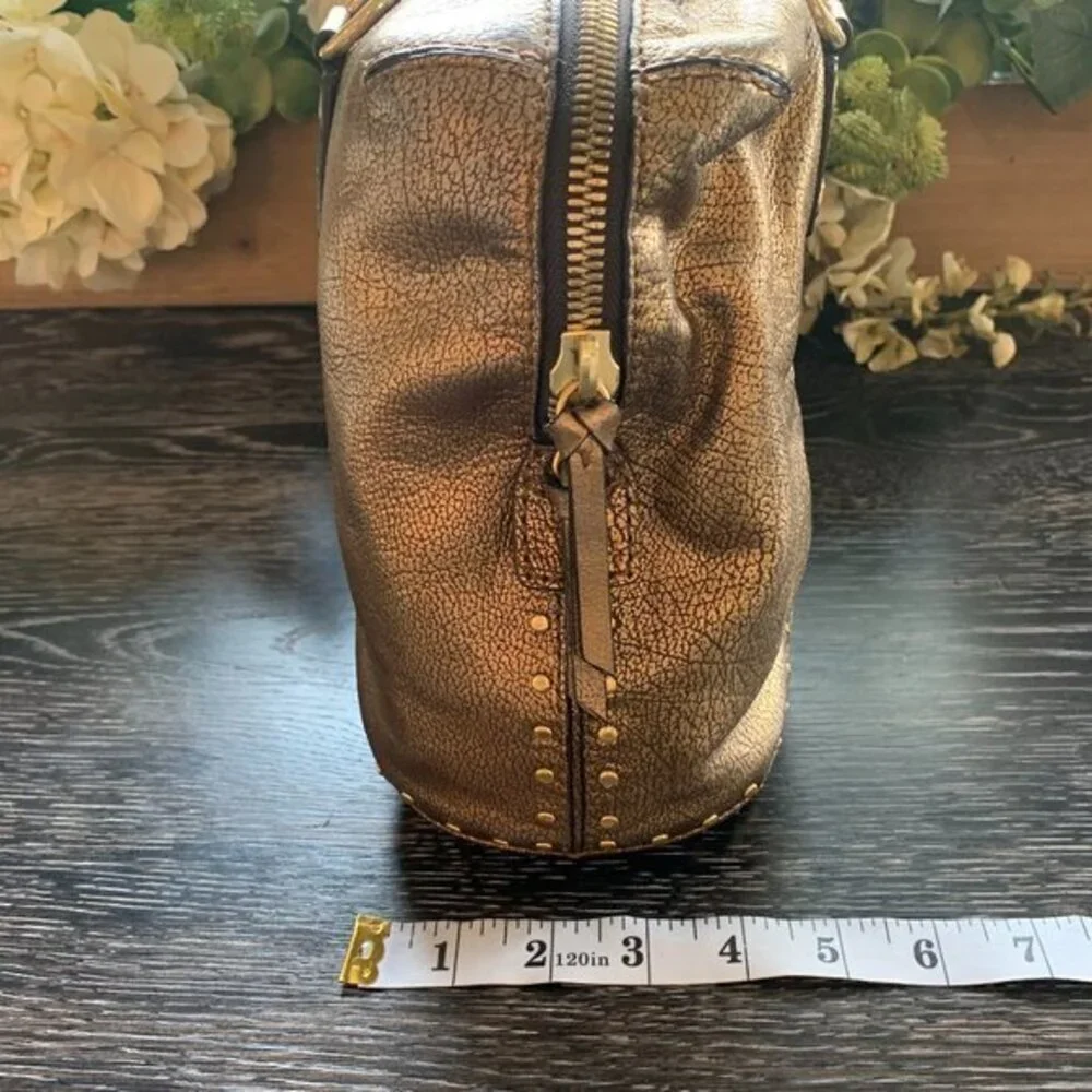 Michael Kors Studded Bronze Satchel